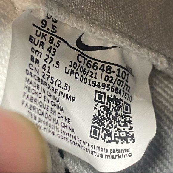 Nike Alpha Menace Elite 3 White Blue Football Cleats CT6648-101 Men's Size - Picture 9 of 11